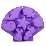 MR-1055 Форма для випічки кексів силікон морська (на планшеті) Maestro