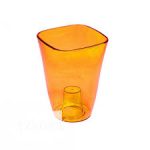 378 Горщик Флора 19 помаранчевий прозорий