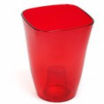 378 Горщик Флора 19 червоний прозорий