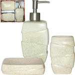 887-10-01 Набір у ванну 3 предм. Класік (дозатор , підстав. для зуб.щіт., мильниця) "S&T"