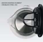 Електрочайник MR-063 Чорний скло 1.7л 2000ВТ Maestro - Зображення 2