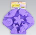 Форма для випікання кексів MR-1055 силікон морська (25х20,7х3см) (на планшеті) Maestro