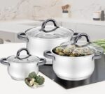 MR-3522-6M-Black Набір каструль 6пр. Maestro( 1,8л; 2,5л; 3,5л)