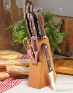 MR-1406 Набір ножів (8пр.коричн. ручка) точилка