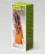 MR-1406 Набір ножів (8пр.коричн. ручка) точилка - Зображення 3