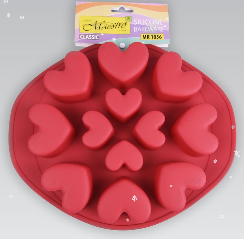 Знімок екрана 2026-01-14 163329 MR-1056 Форма для випічки кексів силікон серце (на планшеті) Maestro - Зображення 1