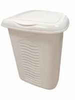 Корзина для білизни з кришкою 40л біла Консенсус