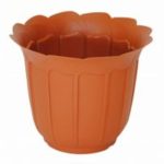 473+493 Горщик з підставкою Лаура 240 31 теракотовий #