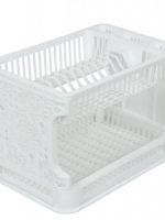 Сушка для посуду 2-х ярусна біла Ажур 43*29*27,5см 12шт/уп Еф-Пласт