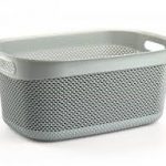 168 Кошик 33л(рожевий,білий) Ажур