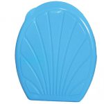 625-1 Сидіння для унітазу Ракушка метал.кріпл.  блакитне "ЕФ-ПЛАСТ"