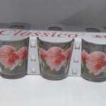 Стакан скло низький 6в1 квіти "Класико"