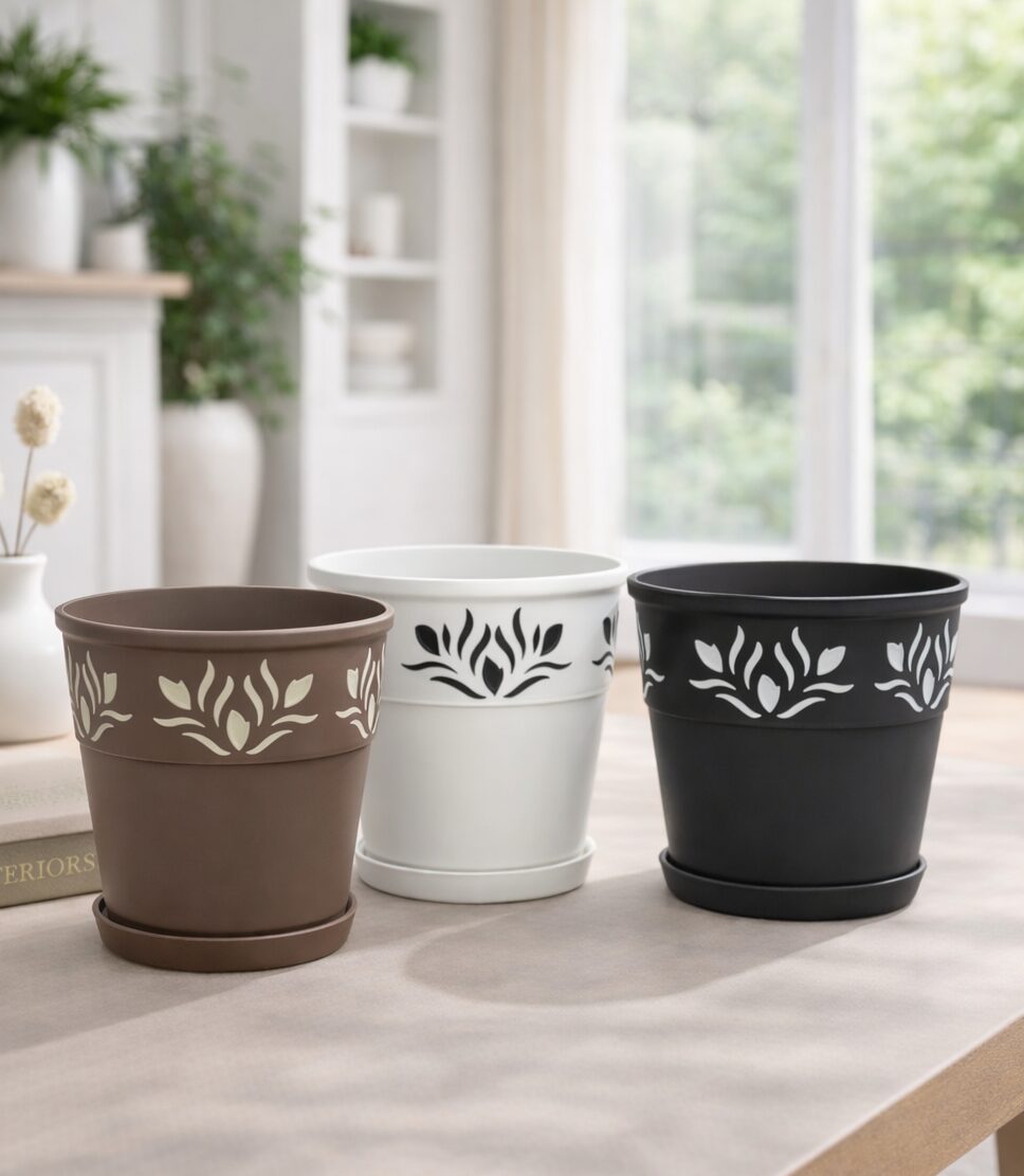 горщ АК 786 Горщик для квітів з декором 4 л Akay - Зображення 1