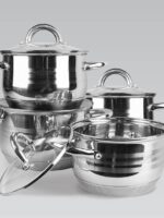 MR-3513-8 Набір каструль 8 предм.(2,9л;3,9л;5,1л;6,5л) Maestro