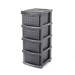 Комод 4-ярусний "Компакт Плюс" металік 34x40x86см R plastic