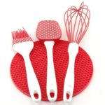 РОЗПРОДАЖ 1956 G А+ Набір силікон 4в1 (кисточка,лопатка,вінчик,підставка під гаряче)