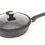 3009 А+ Сковорода глибока з кришкою 24см з силікон ручкою