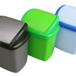 СК100 Відро для сміття з поворотною кришкою 5,5л сіре IRAK