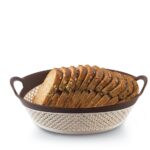 1269 Кошик-сухарниця 2,6л для хліба(рожевий,коричн.)UKSAN #