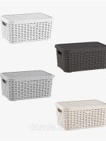 295 Кошик з кришкою Ротанг 10л (34х24х16см) коричневий ІRAK