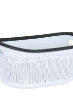 530 Кошик вязка круг з ручками 35л (52*40*24см) білий IRAK