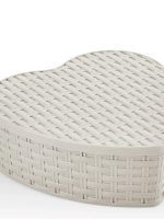 650 Кошик для дрібничок Серце 22*22*8,5см білий