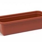 500+501 Балконний ящик для квітів з підставкою(500) теракот #