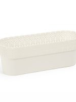 653  Горщик Белла 300 овальний 68- світлий бєж. #