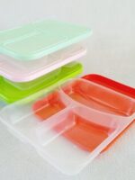 2056 Лоток-бутербродниця 3 секції ланчбокс Полімерагро