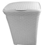 Корзина для білизни 50л біла Ротанг Консенсус