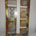 Набір горілчаний пляшка1л + 4 стакана Медовуха