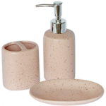 889-06-006 Набір у ванну 3 предм. Pink (дозатор , підстав. для зуб.щіт., мильниця) "S&T"