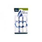 9608  Крючок на липучці білий на планшеті Польща (9шт)