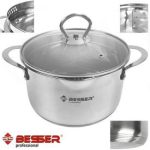 РОЗПРОДАЖ 10270 Каструля з кришкою з отвором для зливу інд.дно"Largo" 2,6л STENSON