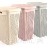 174 Корзина для білизни 43л сіра (46х29х55см) UKSAN