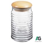 43173 Банка для зберігання скло з дерев. кришкою 1,12л Бабілон