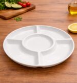 2962 Менажниця керам. кругла на 5 секцій 30см