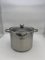 5308-VN Каструля нерж з кришкою скло 8л,24*19см індукція Classic - Зображення 2