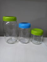 131069 Банка скло з пластм. кришкою Лінеа 1000мл Renga