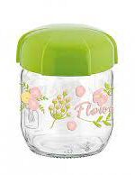 132007 Банка скло з пластм. кришкою з малюнком Рея 1000мл Renga