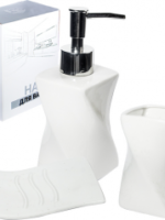 889-07-003 Набір у ванну 3 предм. (дозатор , підстав. для зуб.щіт., мильниця) "S&T"