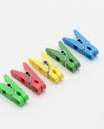 Прищепка "Біла" Кольорова (100 в мішку)