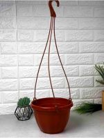 1530 Горщик для квітів підвісний d200 05-теракотовий + 1501 Підвіска l-50см теракотова #