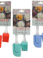 3200-46 Набір кисточка і лопатка з прозорими ручками S&T