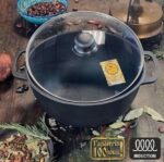 Т403СЗ Каструля чавунна лита 5л з скляною кришкою "S&T" - Зображення 2