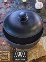 Т402С2 Каструля чавунна лита 3л з алюмінієвою кришкою "S&T"