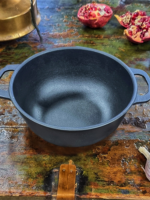 Т401С1 Каструля чавунна лита 2л з чавунною кришкою"S&T"