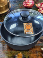 Т403СЗ Каструля чавунна лита 5л з скляною кришкою "S&T"