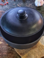 Т404С2Ук Каструля чавунна лита 6л з алюм. кришкою "S&T"