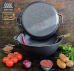 V15CP Казан узбецький WOK 15л з кришкою сковородою S&T